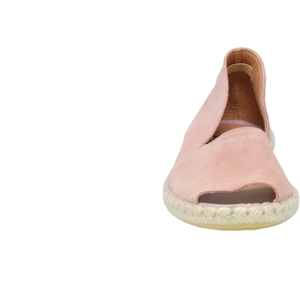 NWT Miz Mooz Cruze Pink Suede Espadrille Flats Size 38 Size 7.5-8 Made in Spain